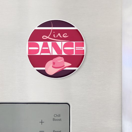 Aimant Ligne danse Love Cowboyhat rose