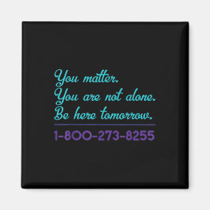 Aimant Ligne d'assistance au suicide 1-800-273-8255 Sensi