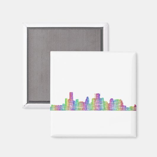 Aimant Ligne d'horizon de Houston (Recto/Verso)