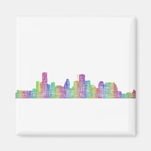 Aimant Ligne d'horizon de Houston (Devant)