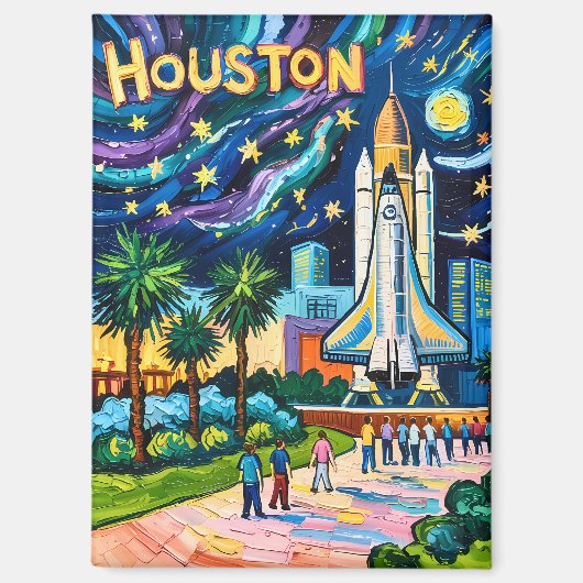 Aimant Ligne d'horizon de Houston Space Center Fusée Van (Recto)