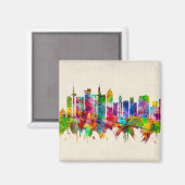 Aimant Ligne Skyline Francfort-Allemagne (Recto/Verso)