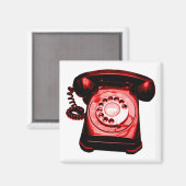 Aimant Ligne téléphonique rouge (Recto/Verso)