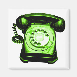 Aimant Ligne téléphonique verte