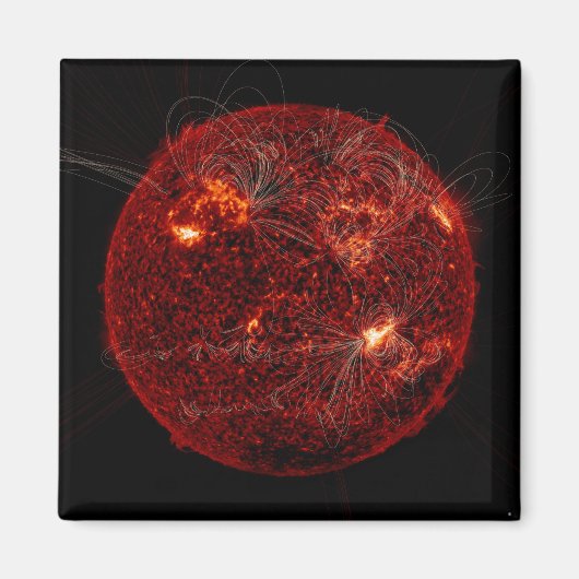 Aimant Lignes de champ magnétique sur le Soleil 3 (Devant)