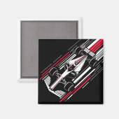 Aimant Lignes de vitesse de voiture de course de formule (Recto/Verso)