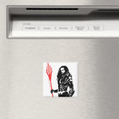 Aimant Ligue de Justice | Aquaman Pose Noir Pop Art (In Situ (Lave-vaisselle))