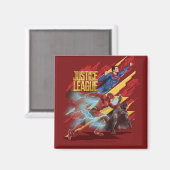Aimant Ligue de Justice | Badge Superman, Flash et Batman (Recto/Verso)