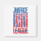 Aimant Ligue de Justice | Blue & Red Group Pop Art (Devant)