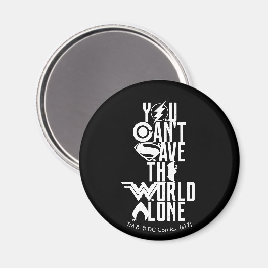 Aimant Ligue de Justice | Vous ne pouvez pas sauver le mo (Recto/Verso)