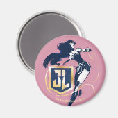 Aimant Ligue de Justice | Wonder Woman & JL Icon Pop Art (Recto/Verso)