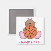 Aimant Lil Basketball Baby Girl - Ethnique (Recto/Verso)