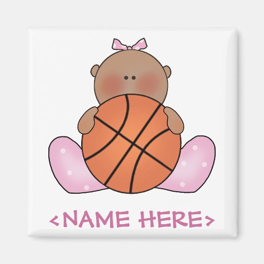Aimant Lil Basketball Baby Girl - Ethnique (Devant)