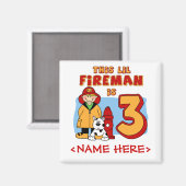 Aimant Lil Fireman 3e anniversaire (Recto/Verso)