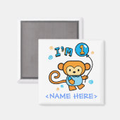 Aimant Lil Monkey 1er anniversaire (Recto/Verso)