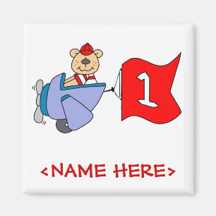 Aimant Lil Pilot Bear 1er Anniversaire