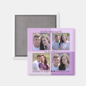 Aimant Lilac Lavender vos 4 photos Enregistrer l'aimant d (Recto/Verso)