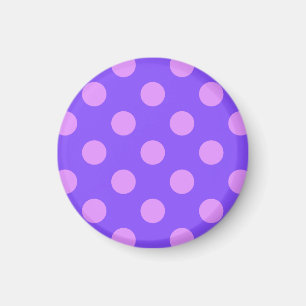 Aimant Lilac polka dots on periwinkle