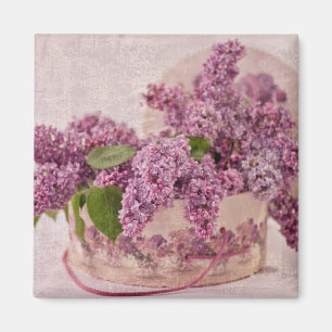 Aimant Lilacs Dans Une Boîte Casquette Victorienne