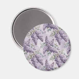 Aimant Lilas Fleurs de lilas Vert sauge Lavande poudrée