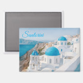 Aimant L'île de Santorin, Grèce (Recto/Verso)