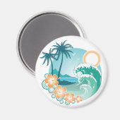 Aimant L'île tropicale (Recto/Verso)