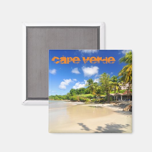 Aimant L'île tropicale au Cap Vert (Recto/Verso)