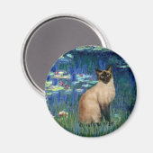 Aimant Lilies 5 - Point de phoque Chat siamois (Recto/Verso)