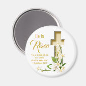 Aimant Lily Cross Écriture Il Est Ressuscité (Recto/Verso)