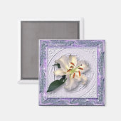 Aimant Lily dans le cadre de toile (Recto/Verso)