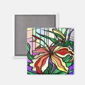 Aimant Lily De Verre De Tige (Recto/Verso)