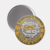 Aimant Lima Ohio Sunnydale Fermes Lait Bouteille Casquett (Recto/Verso)