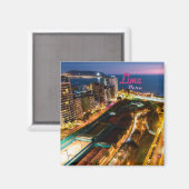 Aimant Lima Pérou Capitale Côte Pacifique Ville Lumière N (Recto/Verso)