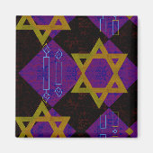 Aimant L'image à thème Hanukkah de SlipperyJoe's jaune do (Devant)