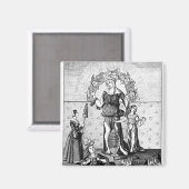 Aimant L'image de Dame Astrology avec les Trois (Recto/Verso)