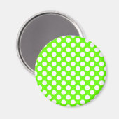 Aimant Lime Green et Pois blancs (Recto/Verso)