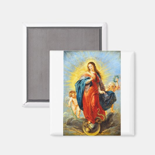 Aimant L'Immaculée conception de Marie (Recto/Verso)