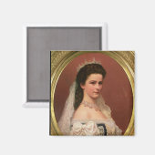 Aimant L'impératrice Elizabeth de Bavière en hongrois (Recto/Verso)