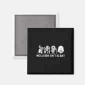 Aimant L'inclusion n'est pas effrayant enseignant Squelet (Recto/Verso)