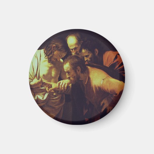 Aimant L'Incrédulité de saint Thomas par Le Caravage (Devant)