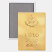 Aimant Lingot d'or (Recto/Verso)