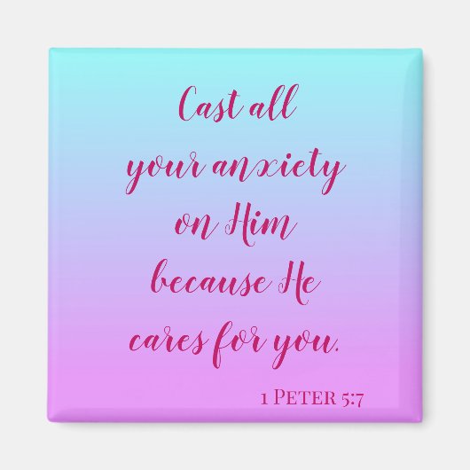 Aimant L'inspiration biblique jette toute votre anxiété o (Devant)