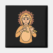 Aimant Lion ASL Gesture mains sourdes perte d'audition se (Devant)