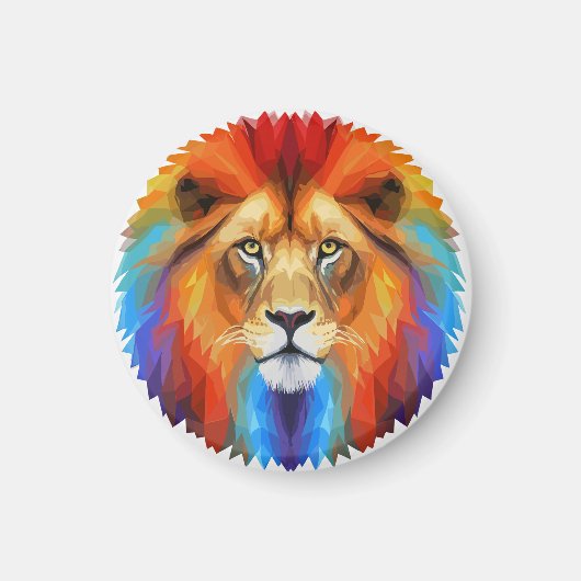 Aimant Lion coloré (Devant)