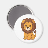 Aimant Lion de dessin animé mignon (Recto/Verso)