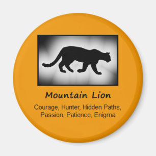 Aimant Lion de montagne Totem Cougar Esprit animal Signif