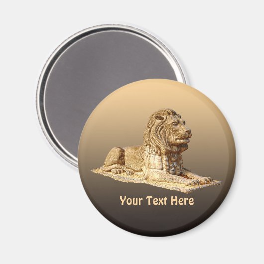 Aimant Lion de pierre (Recto/Verso)
