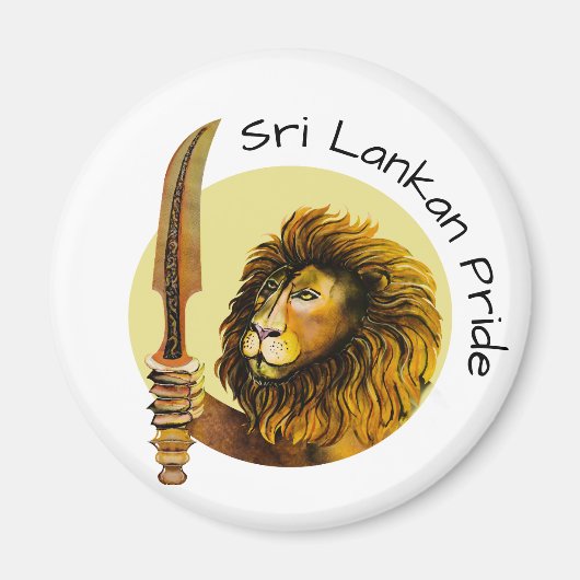 Aimant Lion du Sri Lanka (Devant)