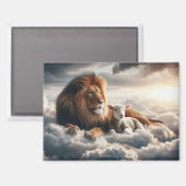 Aimant Lion et agneau (Recto/Verso)