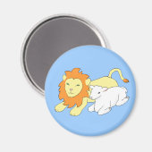 Aimant Lion et agneau (Recto/Verso)